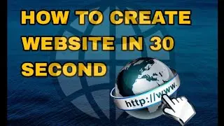 How To Create Website In 30 Second