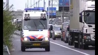 Politie, Brandweer en ambulance's met spoed naar groot ongeval a9. Grip : 1.
