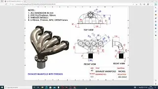 SOLIDWORKS PRACTICE TUTORIAL-31, EXHAUST MANIFOLD WITH THREADS