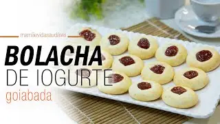 Bolachinha crocante de iogurte com goiabada