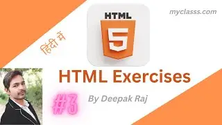 #3 | HTML Paragraphs  Exercise  In Hindi |  MyClasss.com