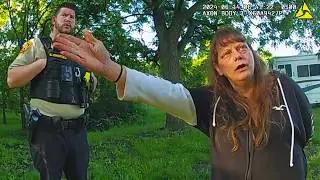 Woman Tries To Walk Away From Police After Being Caught Stealing