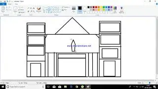 how to make house in paint pc