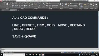AutoCAD BASIC 2D COMMANDS (LEARN HOW TO USE)
