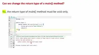Can we change the return type of a main method?