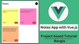 Online School - | Create Notes App with Vue JS | Tutorial for Beginners | Easy Way | Bangla