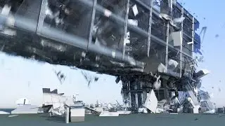 Office Tower Destruction WIP #2 - Multipass for Blender Fracture Modifier