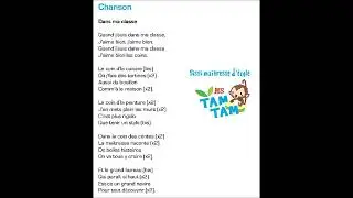 Dans ma classe Tam Tam moyen section