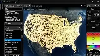 WSV3 Tactical Cartographer - Development footage: Performance-testing new 3D mapping graphics engine