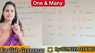 One & Many Concept For Kids / Singular & Plural Nouns / English Grammar / grammer / Supriya Thore