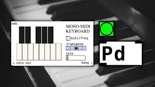 Keyboard Controller made in Pure Data Vanilla