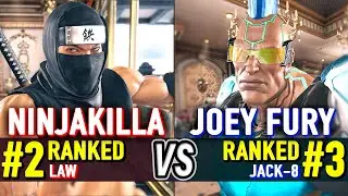 T8 🔥 NINJAKILLA (#2 Ranked Law) vs JOEY FURY (#3 Ranked Jack-8) 🔥 Tekken 8 High Level Gameplay