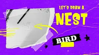 How to draw a nest | Drawing a process to abstract art