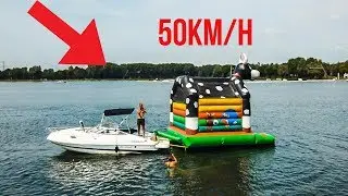 SPEEDBOOT VS GIGANTISCH SPRINGKUSSEN!
