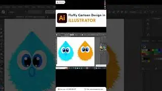 Fluffy Cartoon Design In Illustrator 