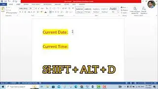 How to Show Current Date and Current Time Shortcut key in Ms Word