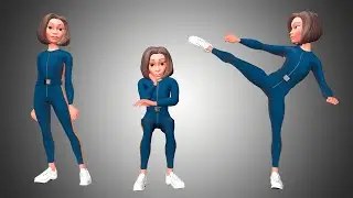 Character Mam All Animacion. Stylized 3D model.