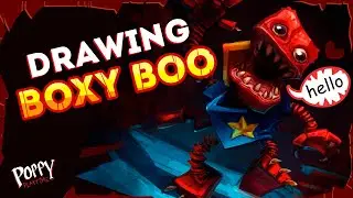 Рисование БОКСИ БУ / Рисуем монстра БОКСИ БУ // Boxy Boo Project Playtime drawing monster art