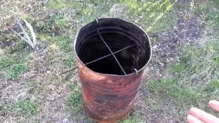 бочка!коптильня из бочки!!для ленивых!!