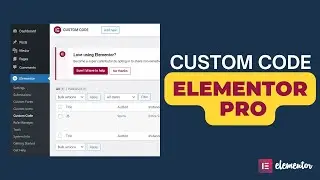How to Add  Custom Code in Elementor Pro