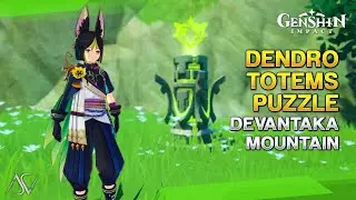 Unlock 3 Dendro Totems Puzzle - Devantaka Mountain | Genshin Impact 3.0