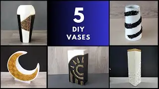 5 DIY flower vase making ideas. 5 Decorative vase making ideas