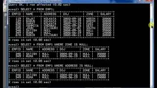 LIVE CLASS IS NULL AND WILD CARD IN MYSQL
