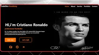 Build a Cristiano Ronaldo Fan Website: HTML & CSS Tutorial#css