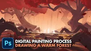 Warm Forest - Digital Painting Process Timelapse