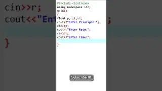 Program to calculate simple interest in C++ programming Language |  Learners Region