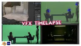 VFX Timelapse: Modeling 3D interrogation room and compositing greenscreen footage