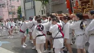 深川神明宮　例大祭　勇壮な水掛け祭　町神輿連合渡御（勢揃い）　2024/08/18  d1