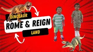Rome and Reign visit the Dinosaurs