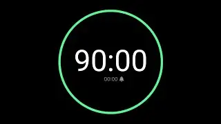 90 Minute Countdown Timer with Alarm / iPhone Timer Style
