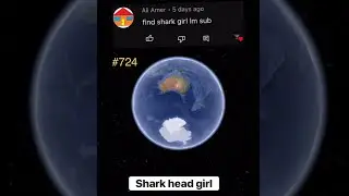 Weird things on google earth & google map  shark head girl #shorts #googleearth