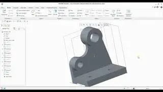 Creo Parametric | Top, Right & Front Views | Full section, Half section