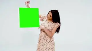 Shoping Girl Green Screen