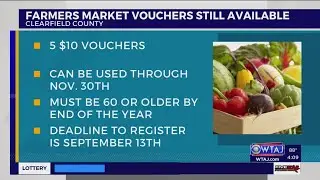 Produce vouchers available for Clearfield County seniors