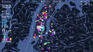 Foursquare Time Machine: NYC check-ins 2010-2013