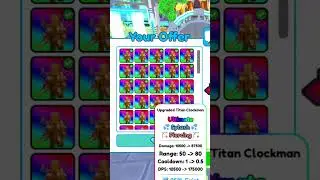 When You Offer For A Titan Meatball Man In Toilet Tower Defence! 😱 #shorts #roblox