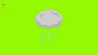 raining cloud | green screen animation