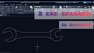 Two End Spanner with Autocad in | Technical drawing | Engineering drawing