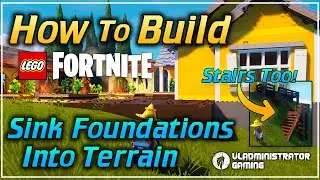 How to Sink Foundations and other build pieces into Terrain | Lego Fortnite