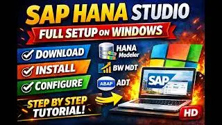 SAP HANA Studio Full Setup on Windows|Install+Configure HANA Modeler, BW MDT&ADT(Step-by-Step)