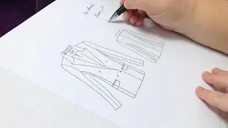 Технический рисунок женского пиджака