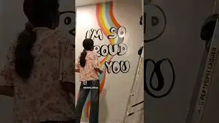 Easy wall painting idea for beginners- How to paint on wall