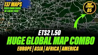 ETS2 1.50 Biggest Map Combo | Promods 2.70, RusMap 2.51 | Beyond Map | Southeast Asia and Many More