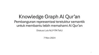 Pembangunan representasi terstuktur semantik untuk membantu lebih memahami Al Qur’an