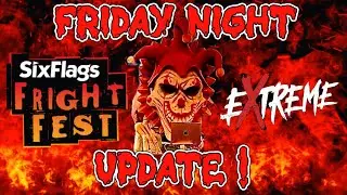 Fright Fest Extreme 2024! Friday Night Park Update With Extremely Short Maze Waits.