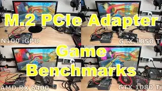 M.2 GTX 1080 Ti, GTX 1050 Ti, AMD Radeon 6400 Game Benchmarks